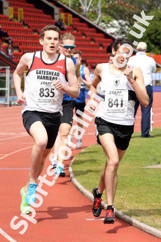 Mens senior 1500 metres, North Eastern Champs, Gateshead Stadium. Photo: David T. Hewitson/Sports for All Pics